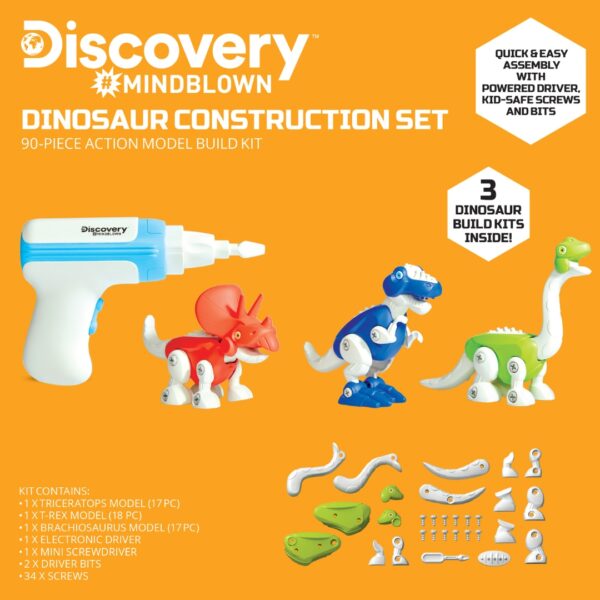Discovery Mindblown – 90-Piece Dinosaur Construction Set