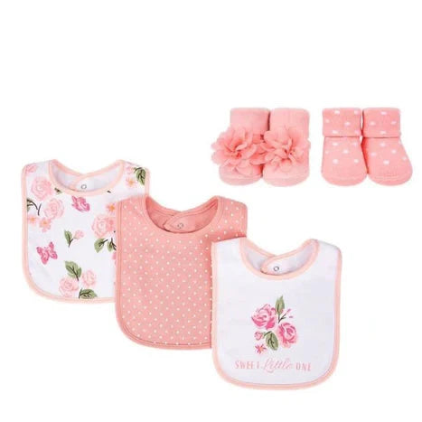 5pcs Bib And Sock Set (0-9m)