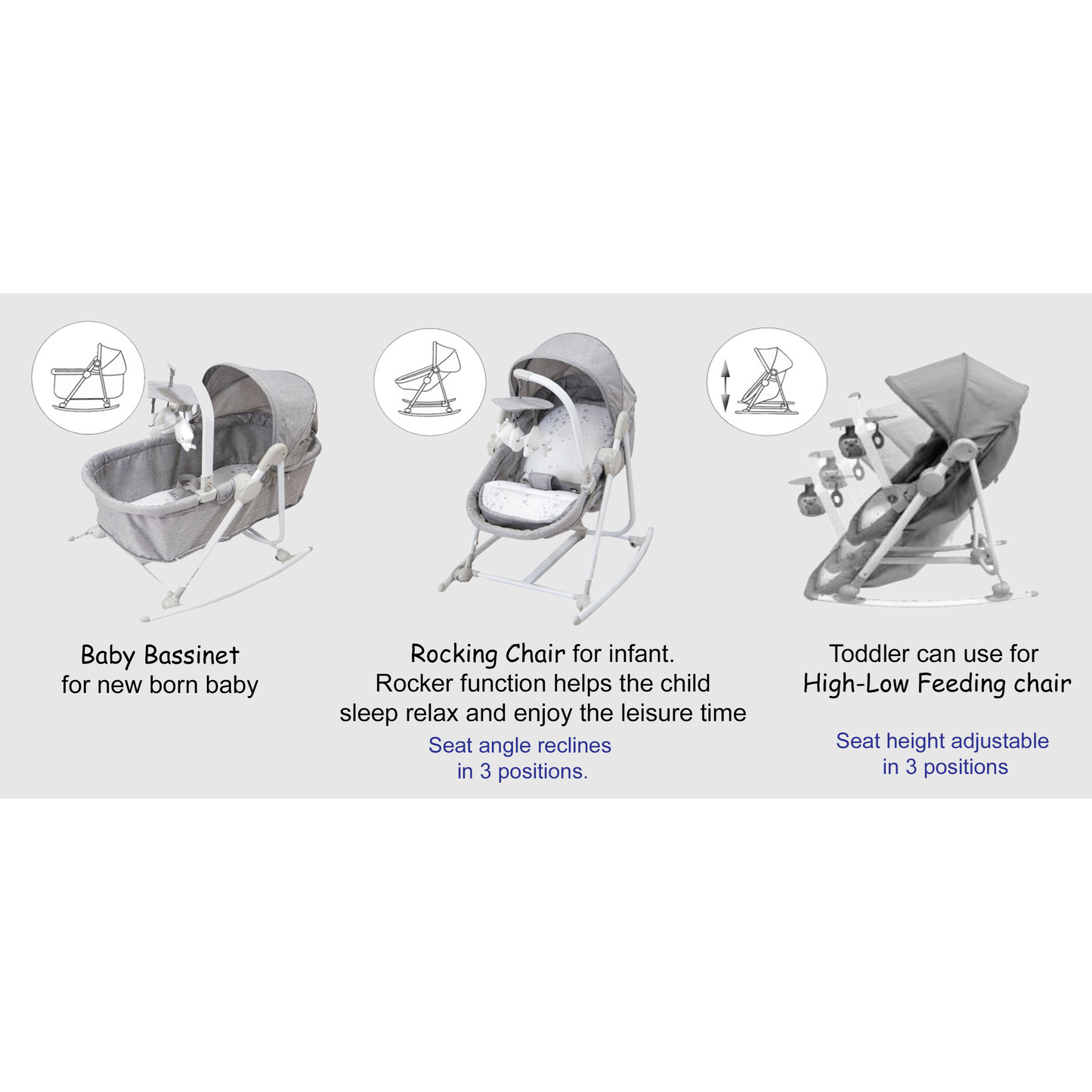 3 IN 1 Rocking Chair