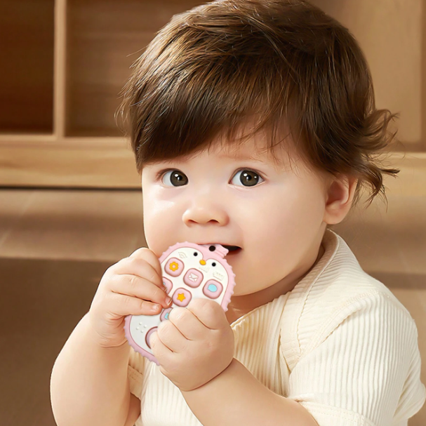 Penguin Mobile Phone Teether (Pink)