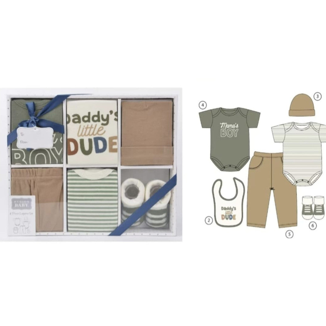 Hudson Baby Giftset 6 pcs (Daddy's Little Dude)