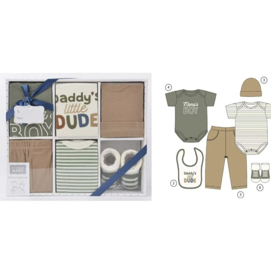 Hudson Baby Giftset 6 pcs (Daddy's Little Dude)