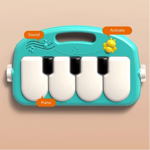 2 In 1 Pedal Piano Harps Gym/Walker - Bunny