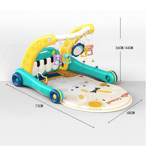 2 In 1 Pedal Piano Harps Gym/Walker - Bunny