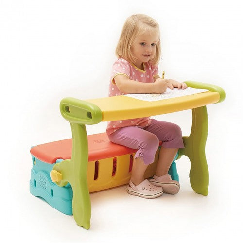 Multifunction Convertible Bench Desk Chair Set W/Storage