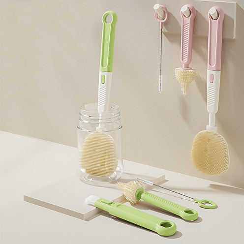 Flexi Clean Silicone Bottle Brush Set (Assorted Colour)