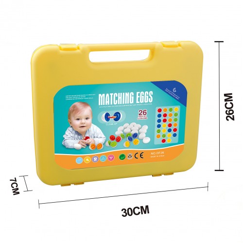 Montessori Educative Matching 26pcs Eggs for Kids with Yellow Holder - Alphabet