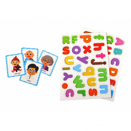 Montessori Educative Magnetic Puzzle With Drawing Board - Alphabet