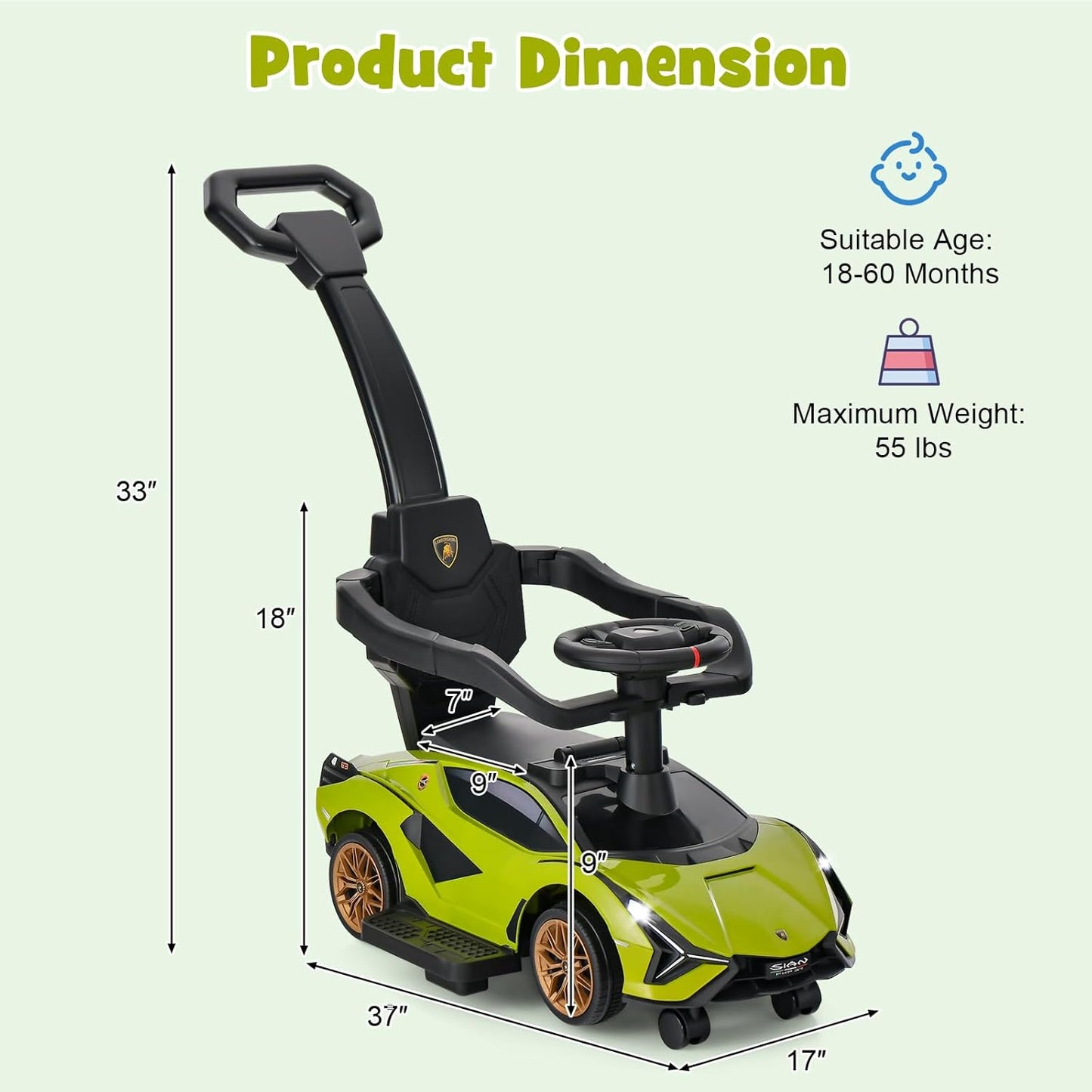 Lamborghini Sian Ride on car
