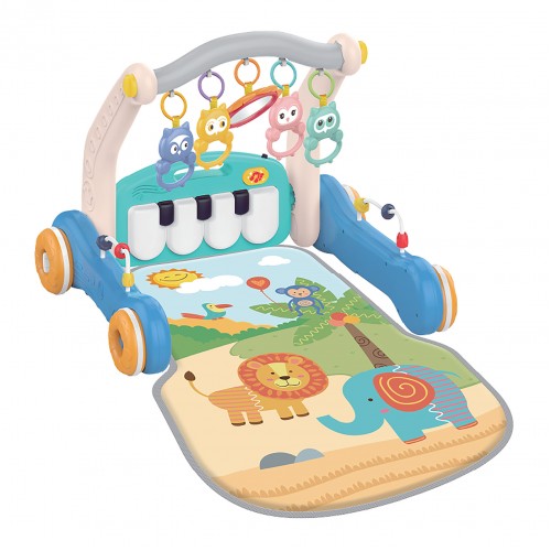2 In 1 Pedal Piano Harps Gym/Walker Safari Kiddy Palace
