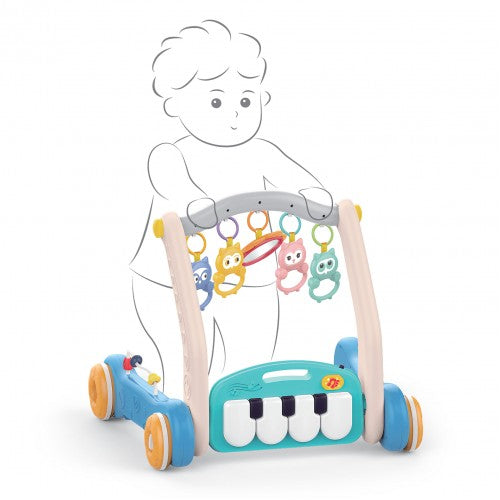 2 In 1 Pedal Piano Harps Gym/Walker - Safari