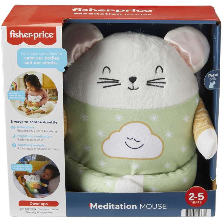 Fisher Price Meditation 7.87 Mouse Stuffed Animal With Soothing Sound Kiddy Palace