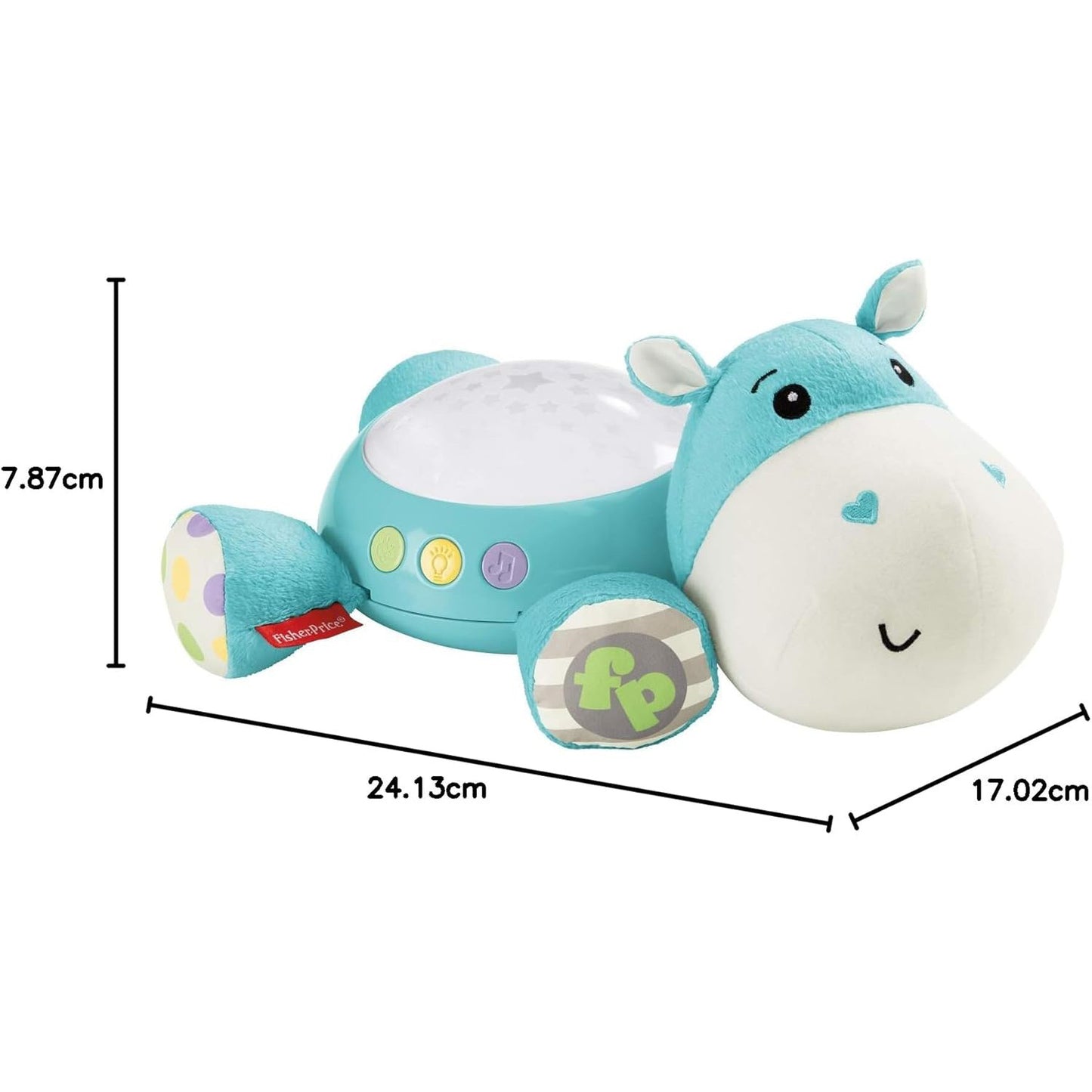 Fisher-Price Hippo Projection Soother, Blue