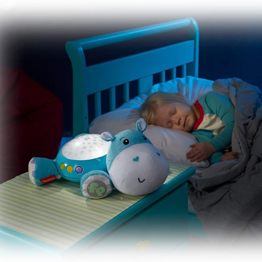 Fisher-Price Hippo Projection Soother, Blue