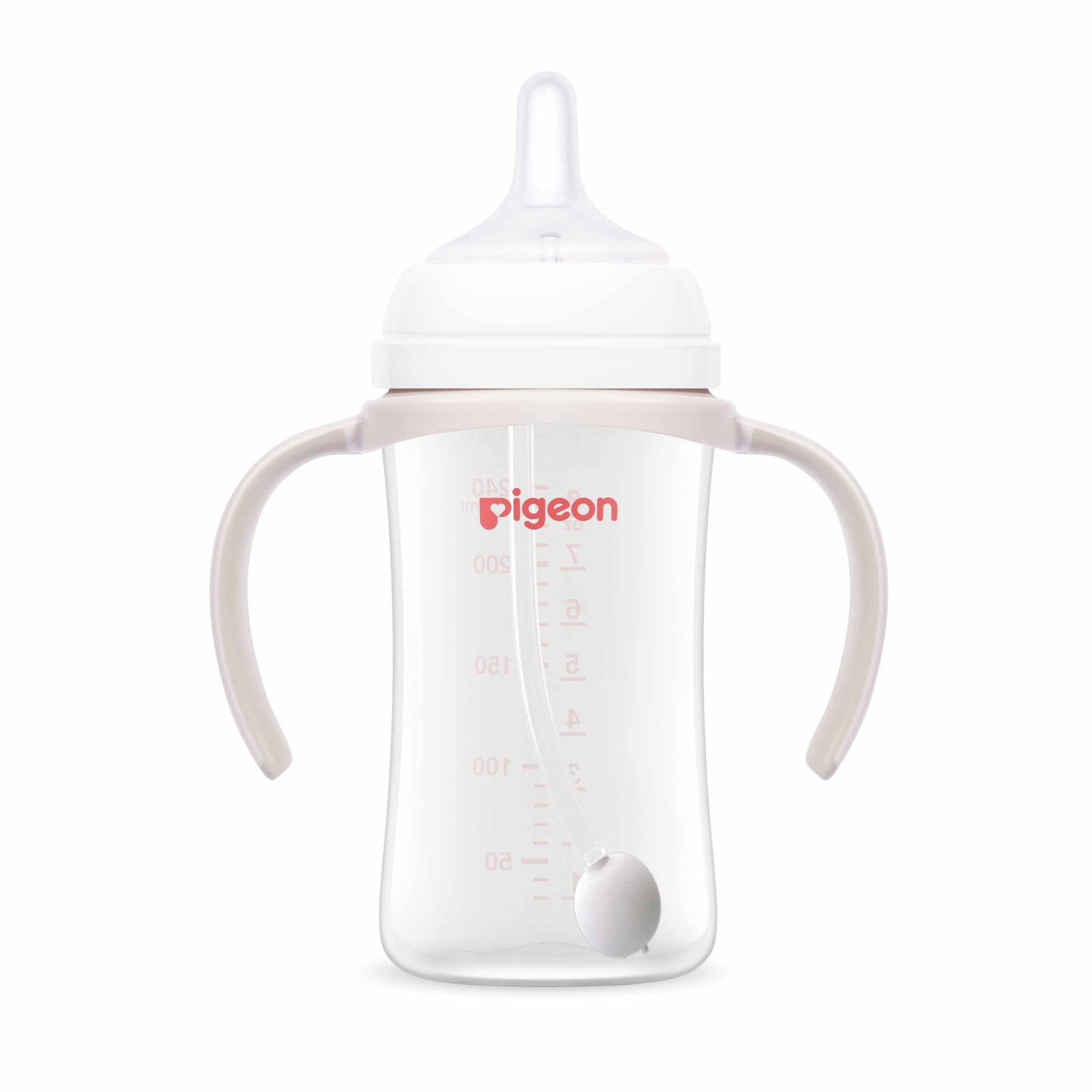 Pigeon SofTouch™ BPP Step Up Straw Bottle Set 240ml Logo