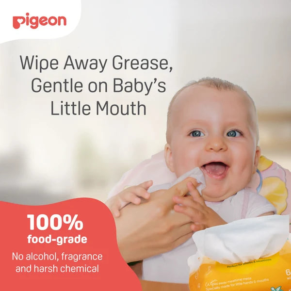 Pigeon Hand And Mouth Wet Tissues (60 Wipes x 2)