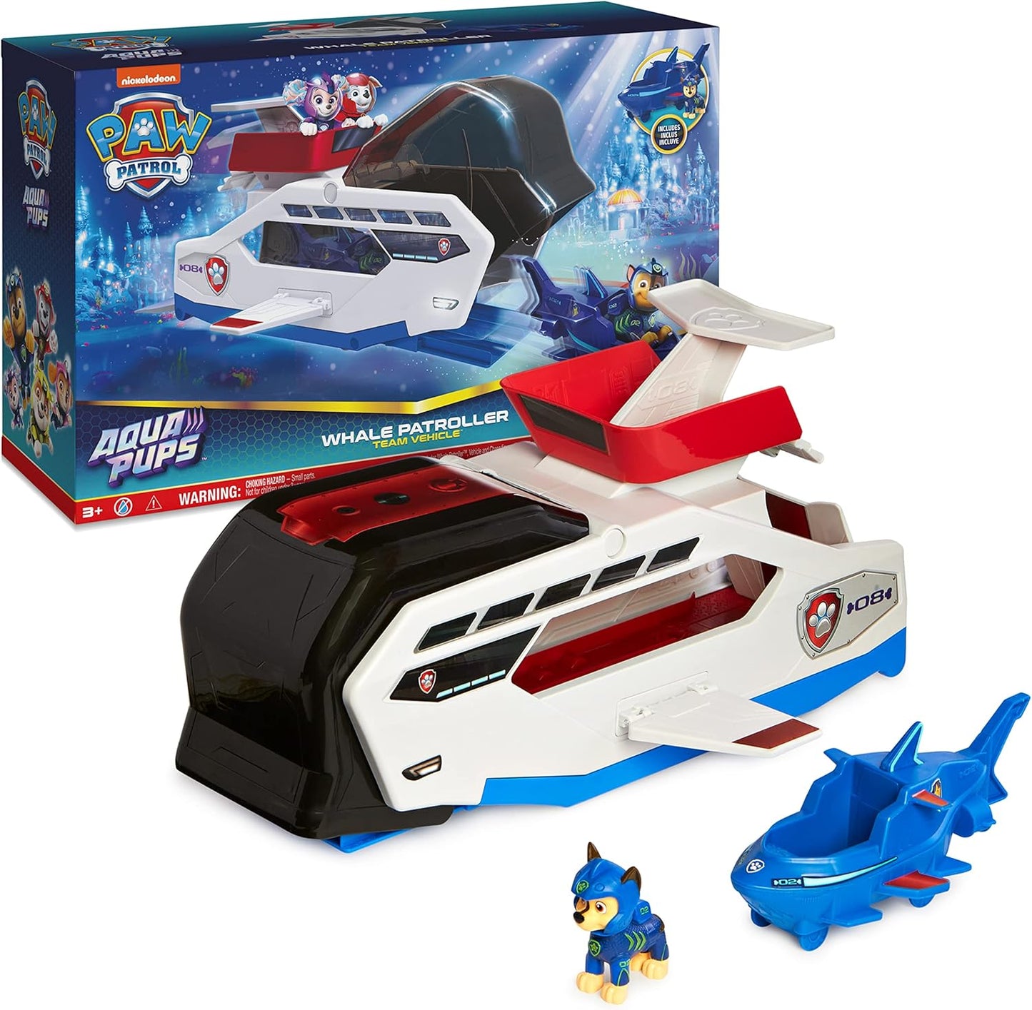 Paw Patrol Aqua Pups Whale Patroller Team Vehicle