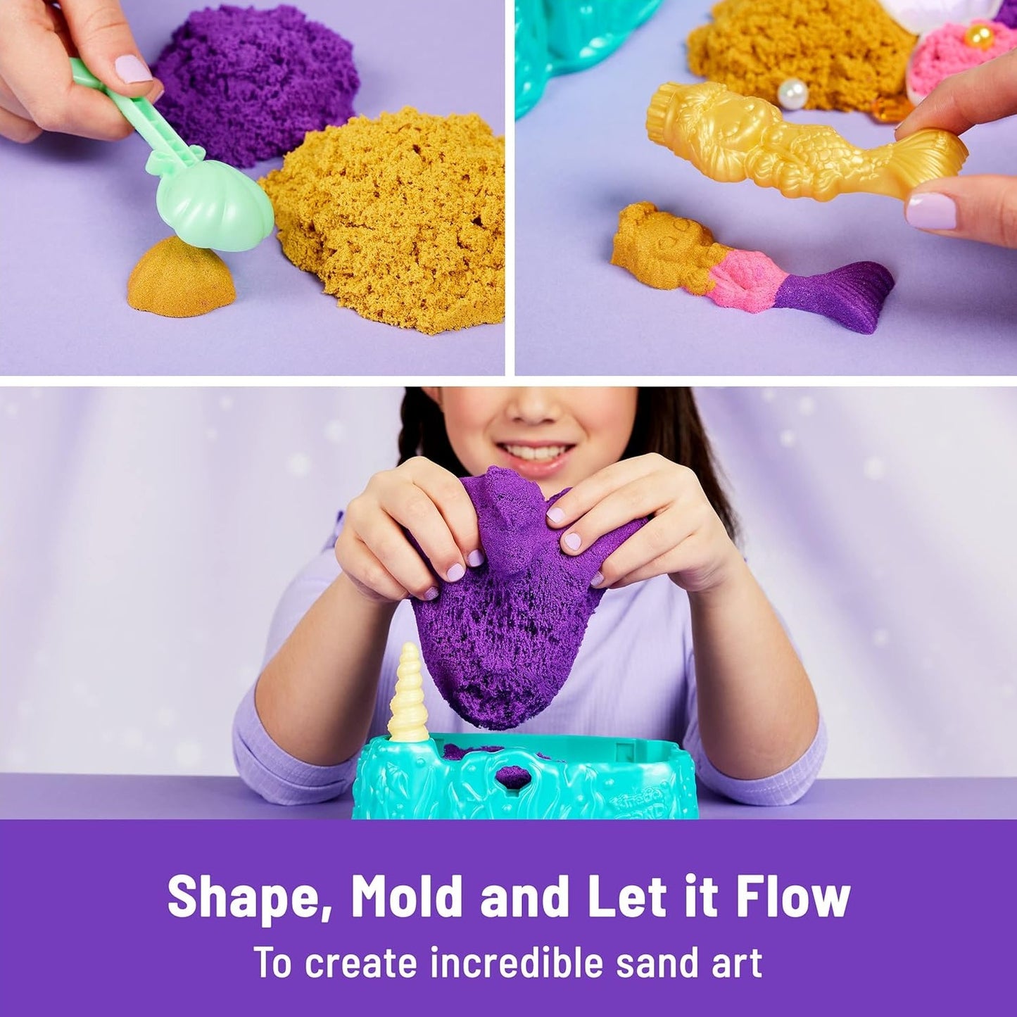 Kinetic Sand - Ack Mermaid Crystal Playset