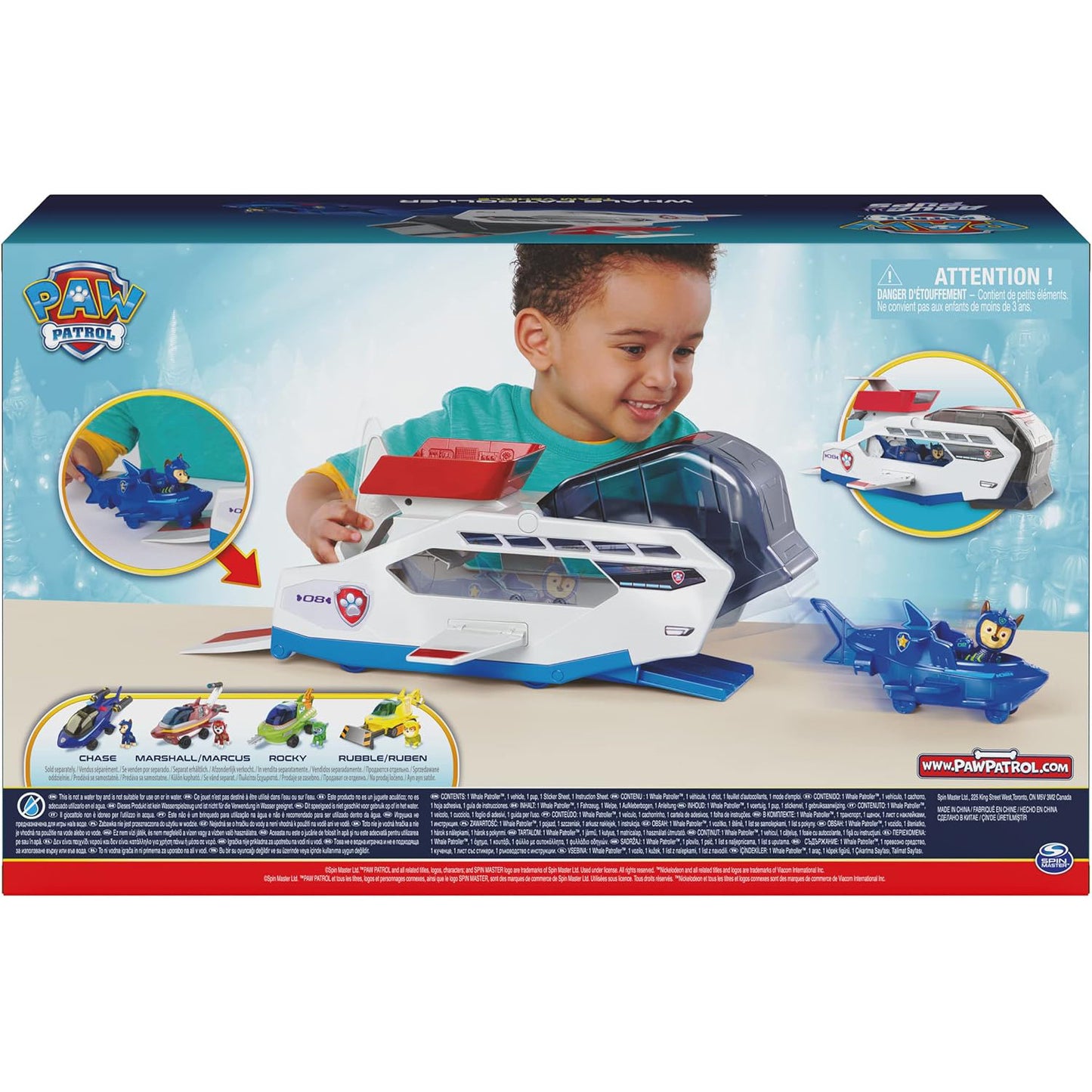 Paw Patrol Aqua Pups Whale Patroller Team Vehicle