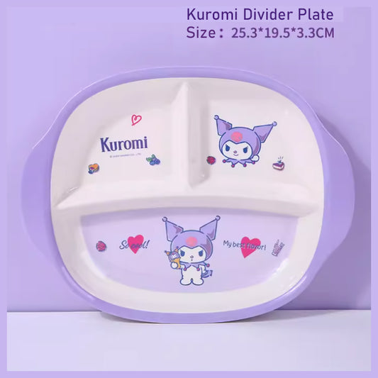 Kuromi Kitchenware (Bowl/Divider Plate/Cup W/Cover)