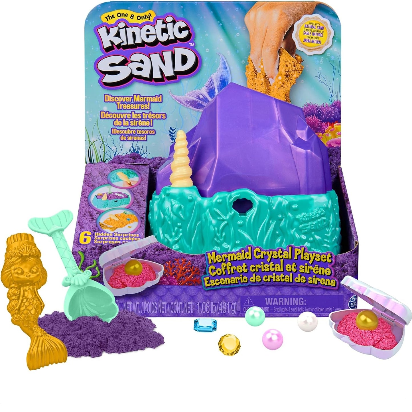 Kinetic Sand - Ack Mermaid Crystal Playset