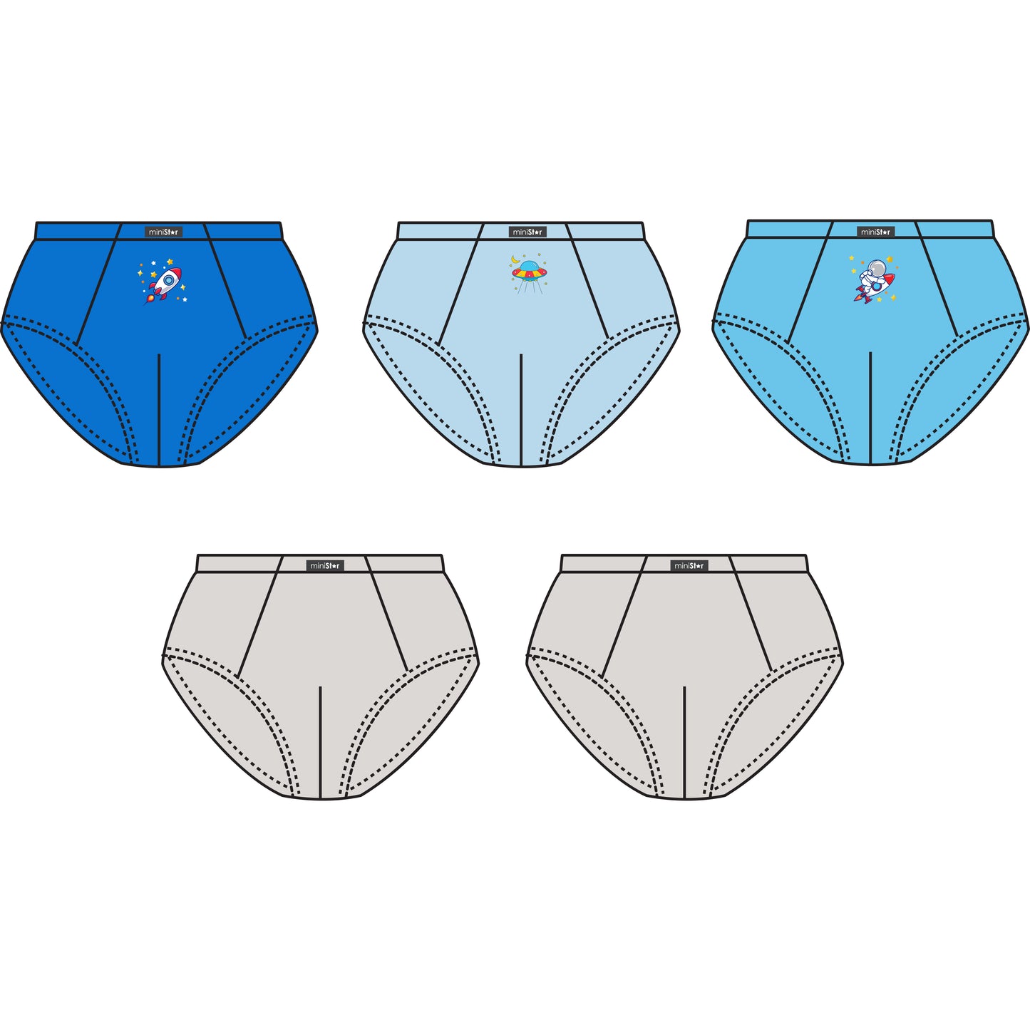Ministar Bamboo Fiber Boy Brief 5 pcs pack