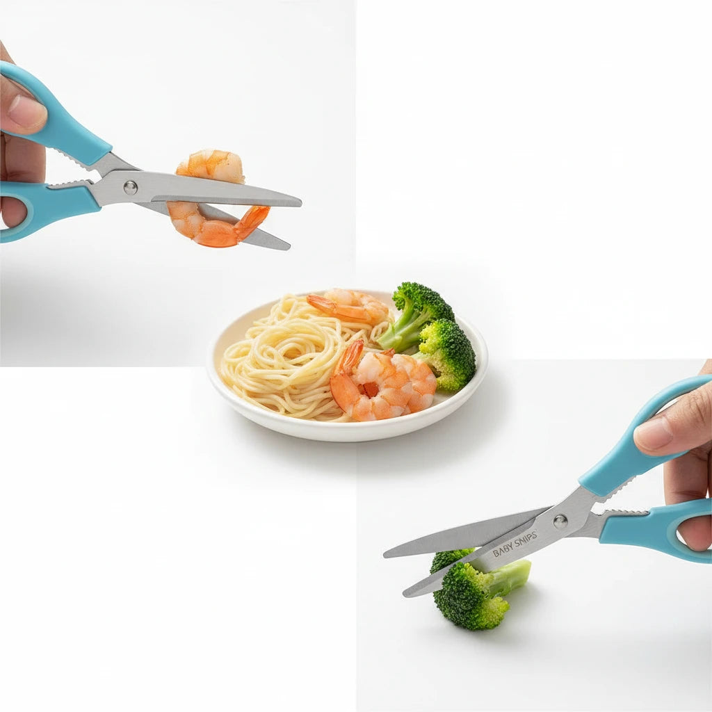Stainless Steel Baby Food Scissors (Blue)
