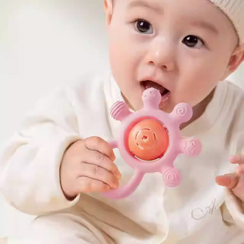 Silicone Rattle Teether Toy