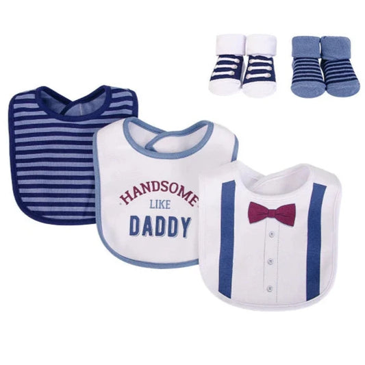 5pcs Bib And Sock Set (0-9m)
