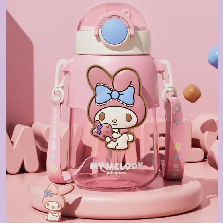 Sanrio Straw Water Bottle 690ml