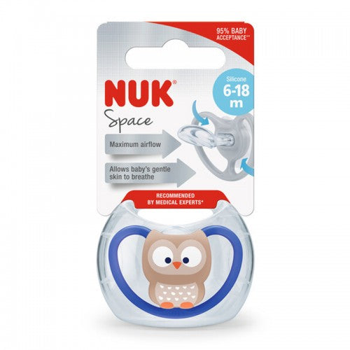 NUK Space Silicone Soother Pacifier 1pc/box (6-18mth)