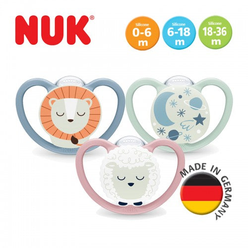 NUK Space Night Silicone Soother Pacifier 1pc/box (6-18mth)
