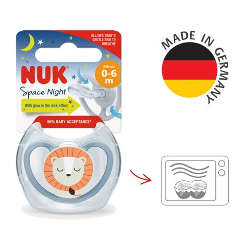 NUK Space Night Silicone Soother Pacifier 1pc/box (6-18mth)