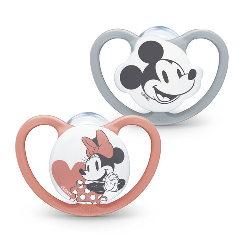 NUK Space Disney Mickey Mouse Silicone Soother Pacifier 2pcs/box (18-36mth)