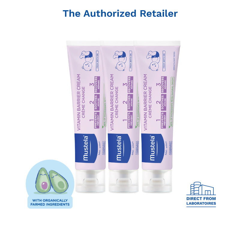 Mustela Vitamin Barrier Diaper Rash Cream 123, 100ml
