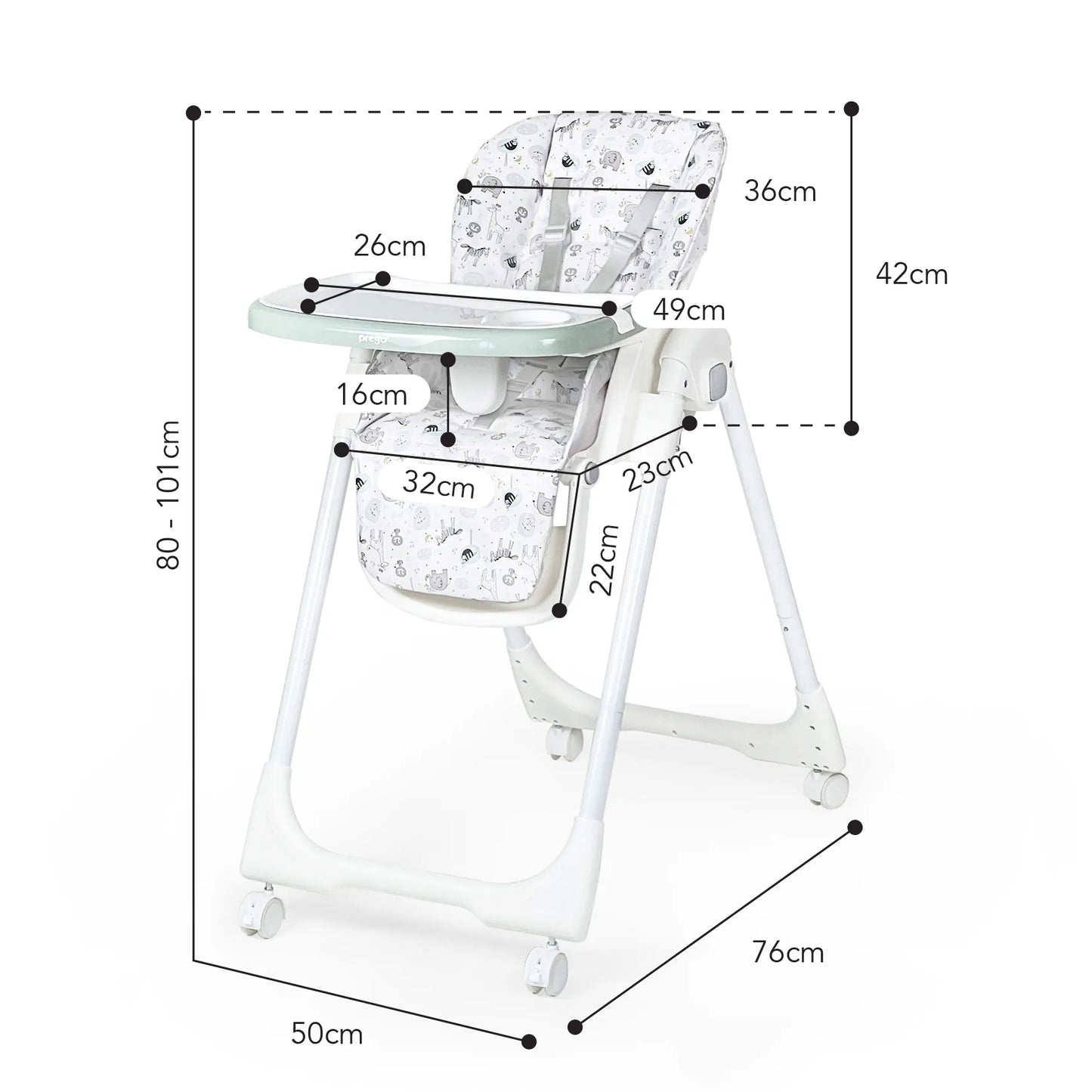 Elite Multi Function High Chair, 0-30kg