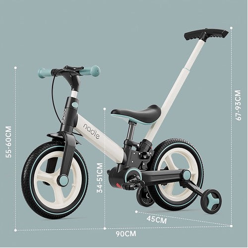 5 In 1 Trike Multifunctional Foldable Bike/Wheeler/Balance Bike/T Bar - Olive
