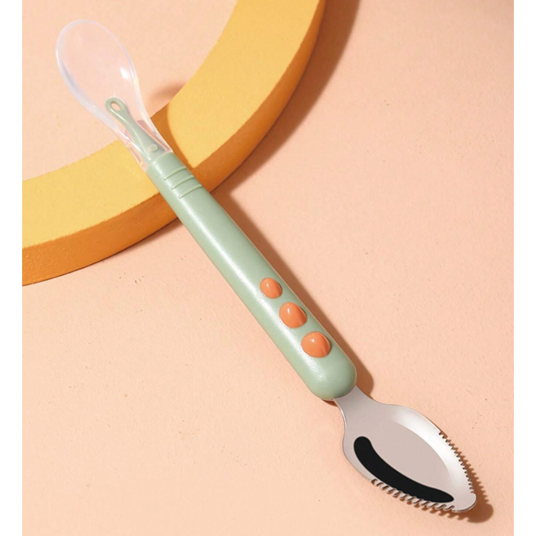 2 in 1 Baby Feeding Spoon / Fruit Scraper