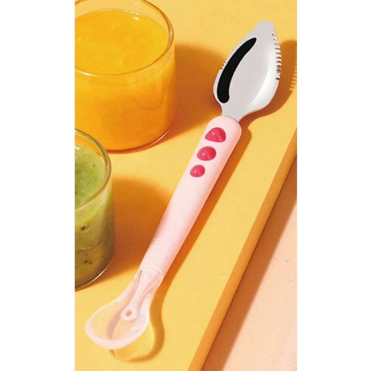 2 in 1 Baby Feeding Spoon / Fruit Scraper