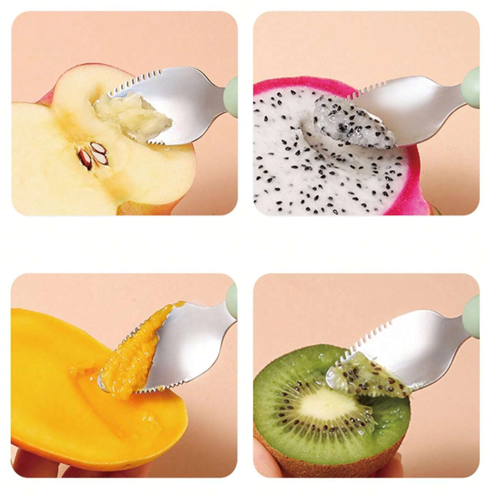 2 in 1 Baby Feeding Spoon / Fruit Scraper