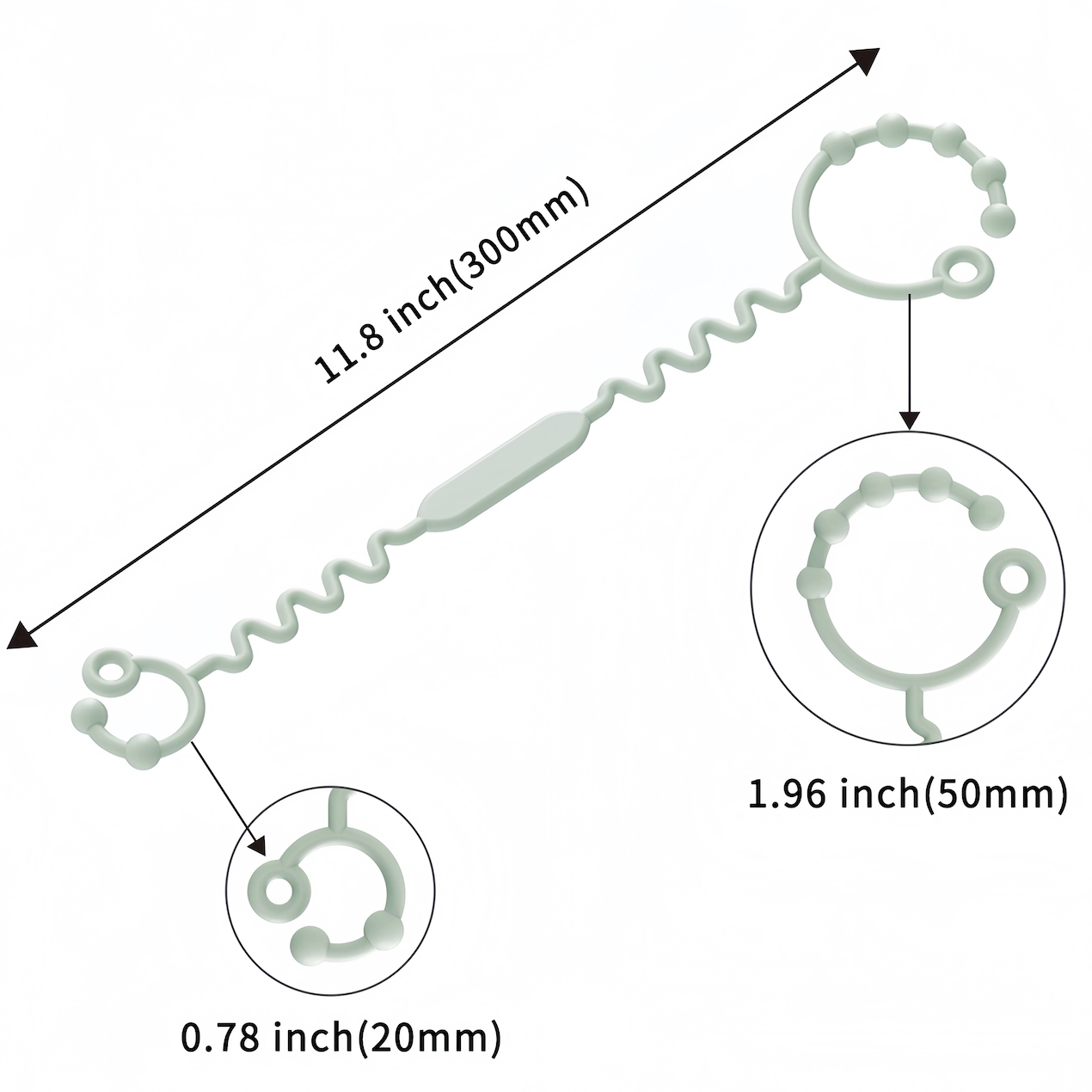 2 Pcs Silicone Toy Strap