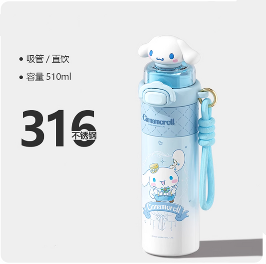 CINNAMOROLL Stainless Steel 510ml Water Bottle