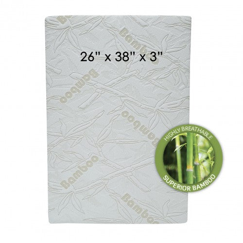 Bamboo + Anti Dust-Mite Mattress 26 x 38 x 3" For DreamNezz 5 In 1 Co-Sleeper 26" x 38"
