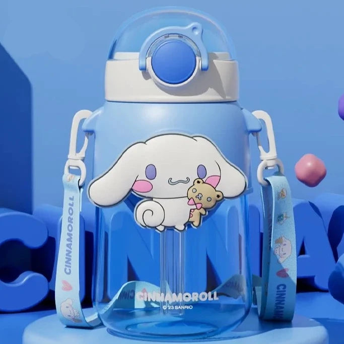 Sanrio Straw Water Bottle 690ml