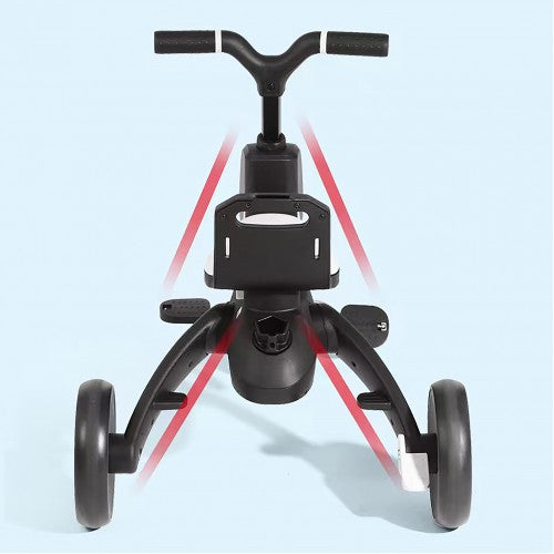 7 In 1 Trike Easy Foldable Tricycle - Black Starry