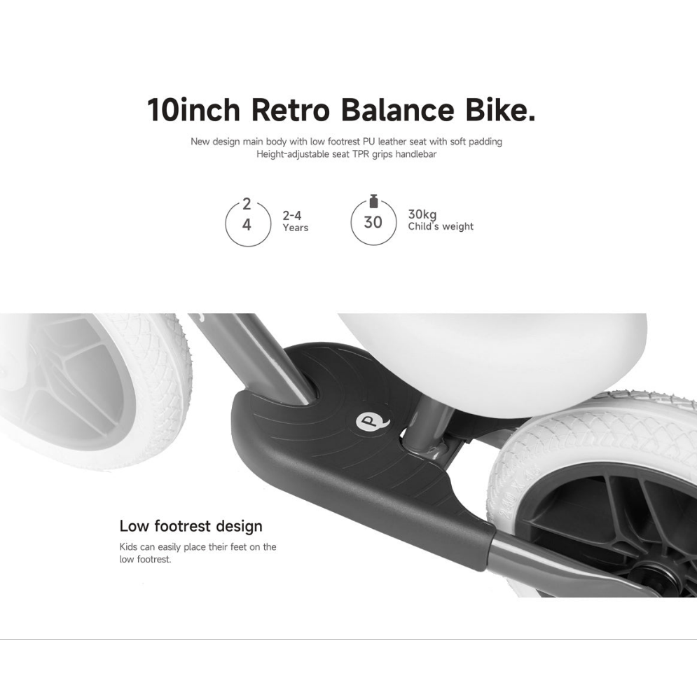 Q Play 10inch Retro Balance Bike