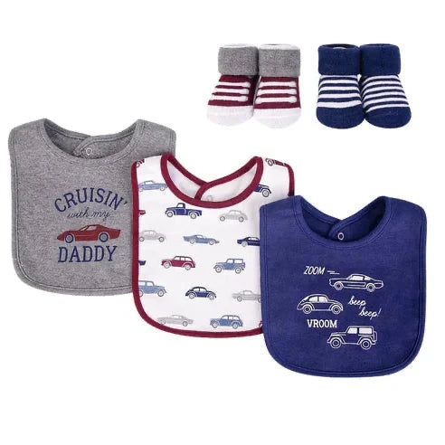 5pcs Bib And Sock Set (0-9m)