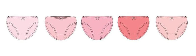 Ministar Cotton Fiber Girl Panties - Pink (5 pcs pack)