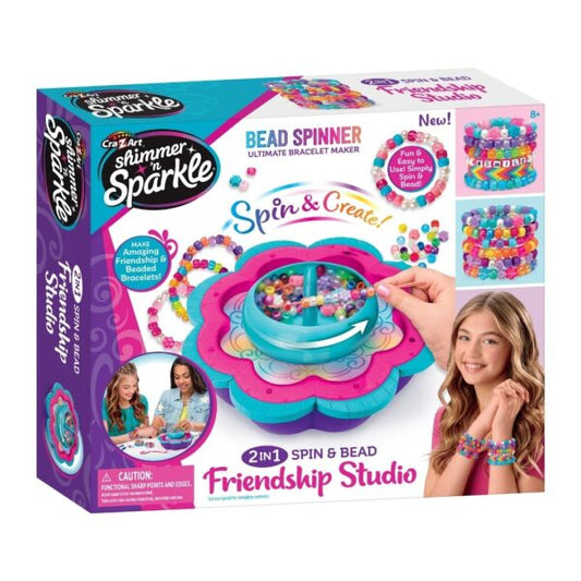 Cra-Z-Art Shimmer ‘N Sparkle – 2-in-1 Spin & Bead Friendship Studio