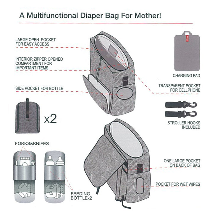 Q Play Leisure Diaper Bag